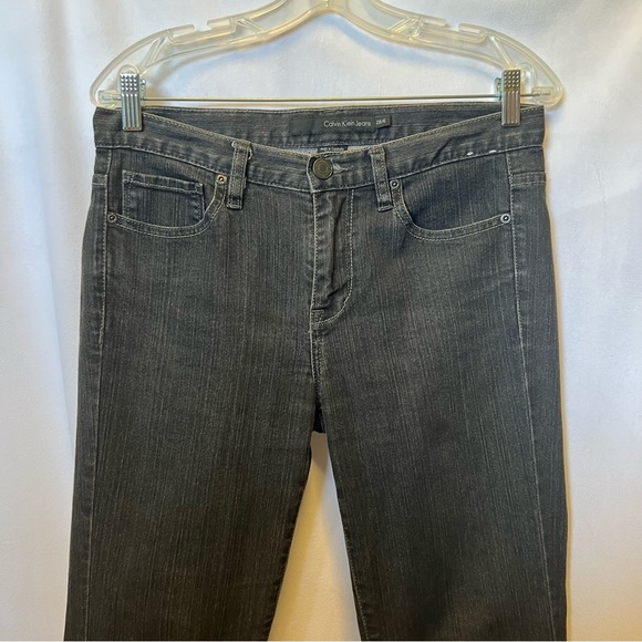 Calvin Klein Women’s Straight leg Gray Denim Jeans Pants - Picture 3 of 8